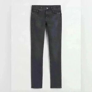 H&M Women's Black Mid Rise Shaping Skinny Regular Waist Denim Jeans Size 25
